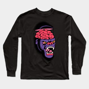 Ape gorilla brain Long Sleeve T-Shirt